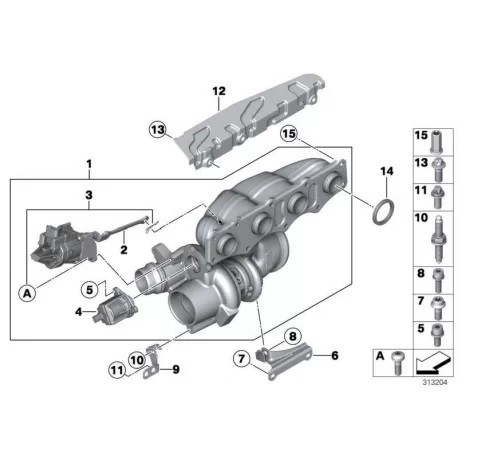 Actuador Turbo BMW X6 11657638783